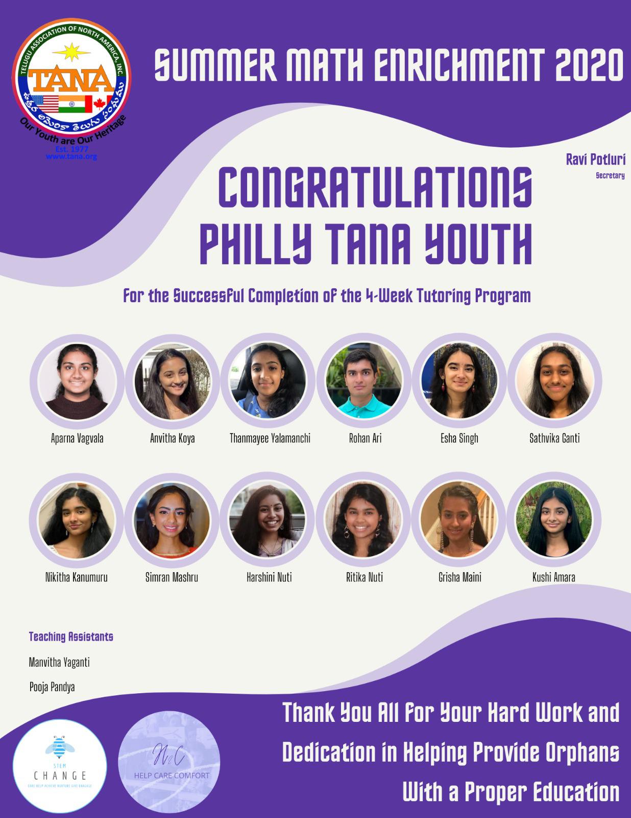 Congratulations PHILLY TANA YOUTH Team