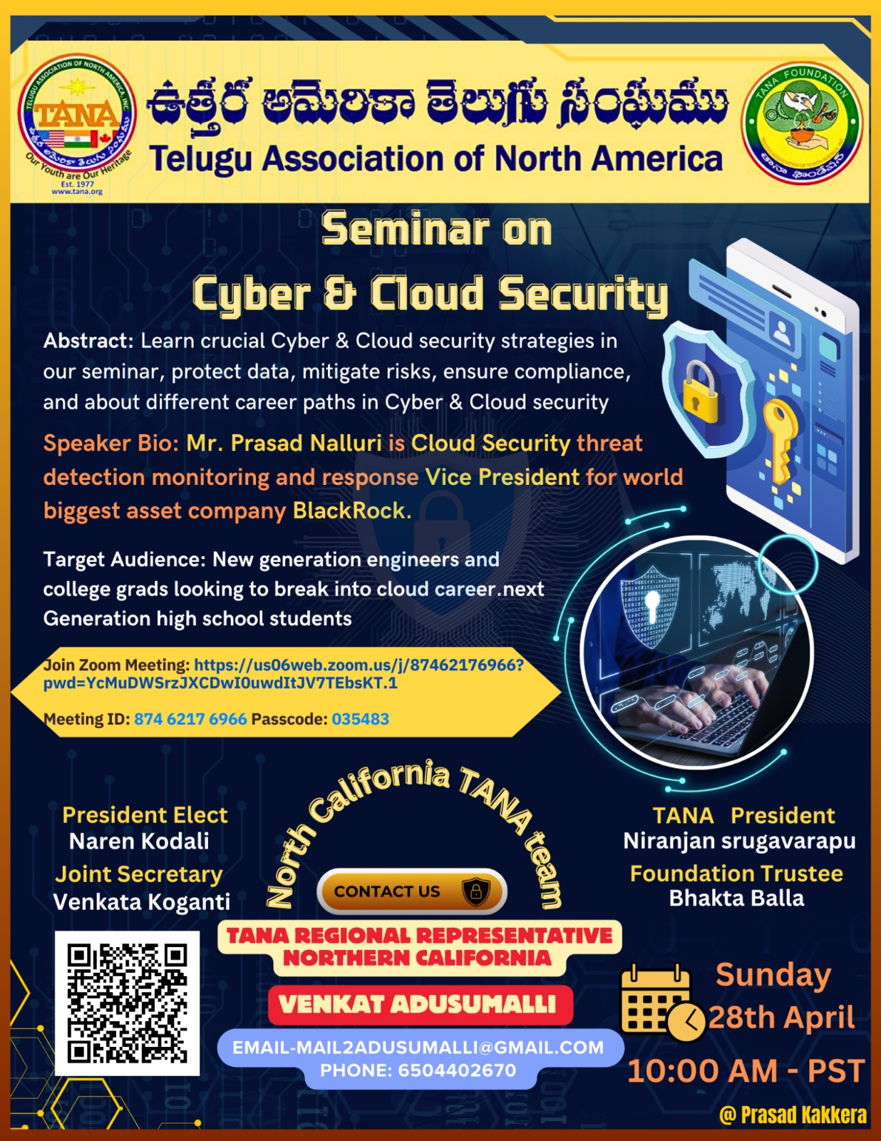 TANA Seminar on Cyber Security and Cloud Security